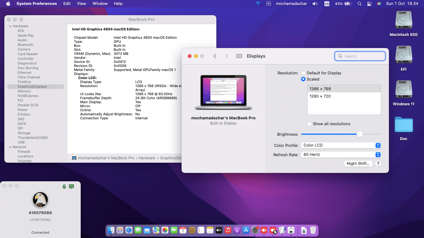 Toshiba Dynabook R734:M 4th [Haswell   Intel HD 4600 + PS2]   OpenCore 1